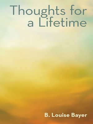 cover image of Thoughts for a Lifetime